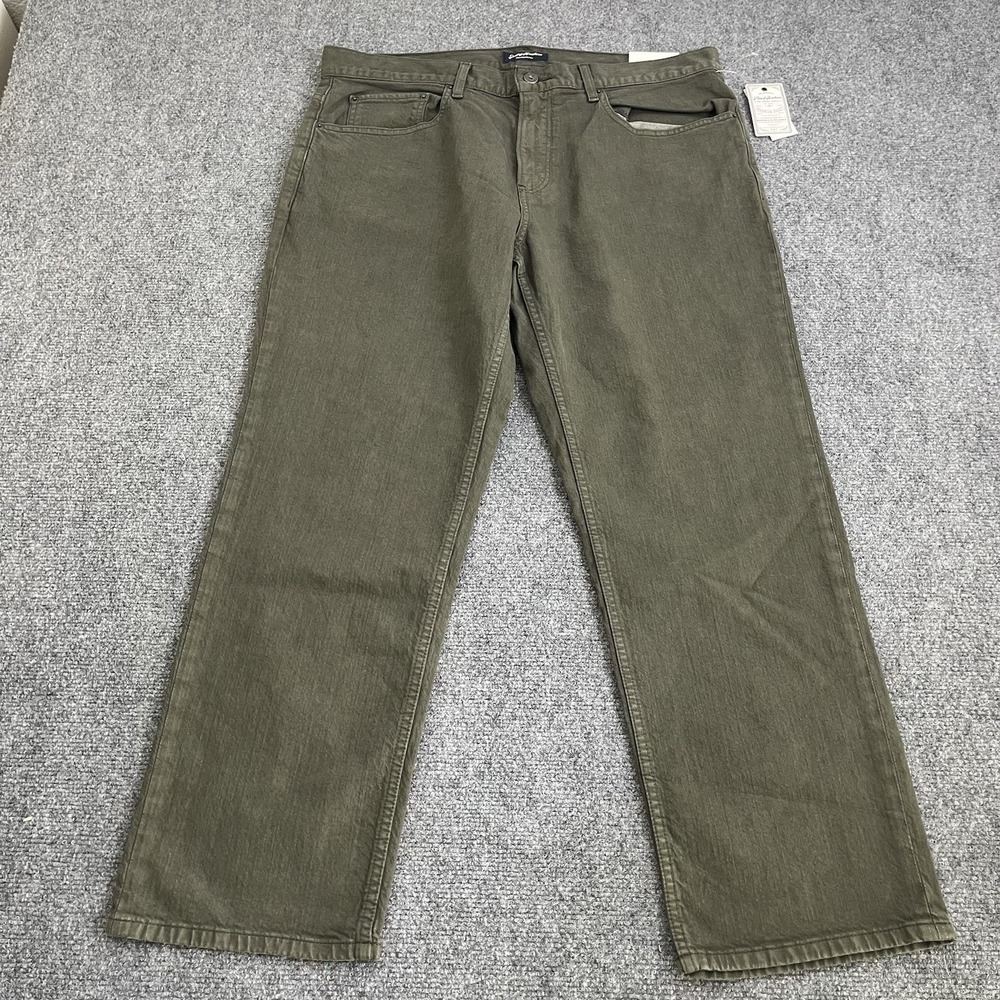 Flag and Anthem Jeans Men's 36x28 Nashville Straight Pants Stretch NWT Olive